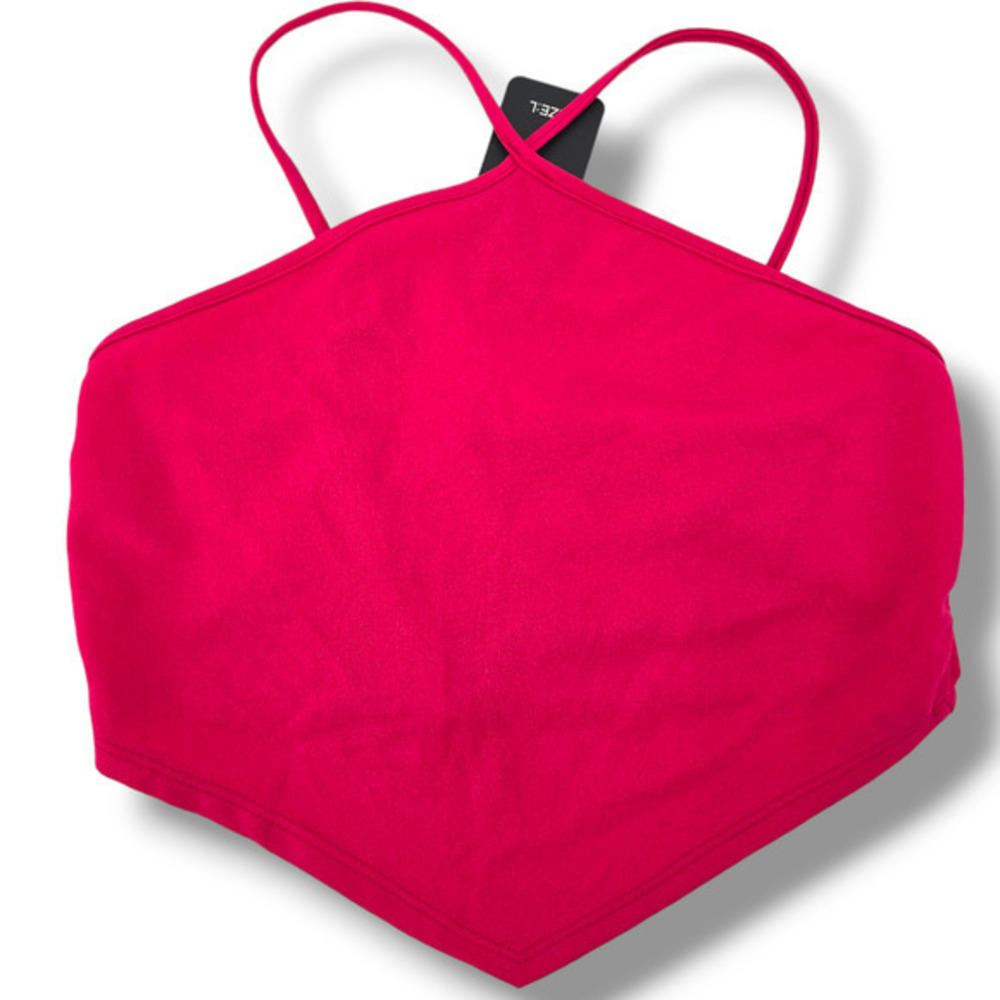 NEW 21 Saints Women's Bandana Handkerchief Cropped Tank Top Pink‎ Large